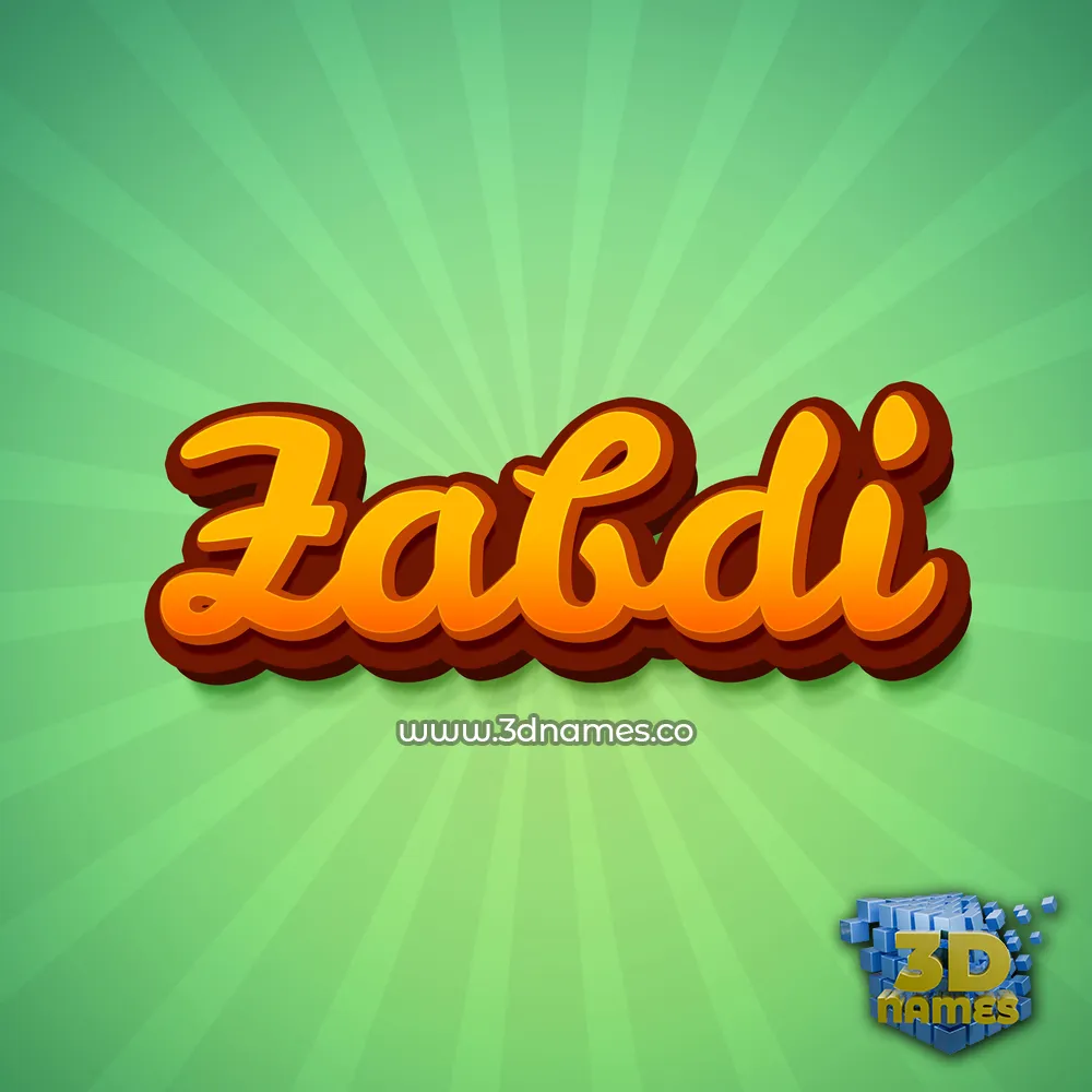 zabdi in Green Rays style - 3D name wallpaper