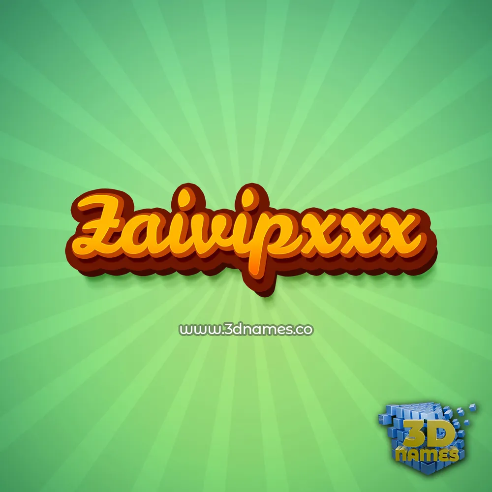zaivipxxx in Green Rays style - 3D name wallpaper