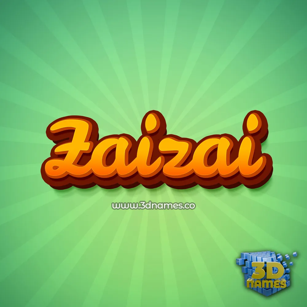 zaizai in Green Rays style - 3D name wallpaper