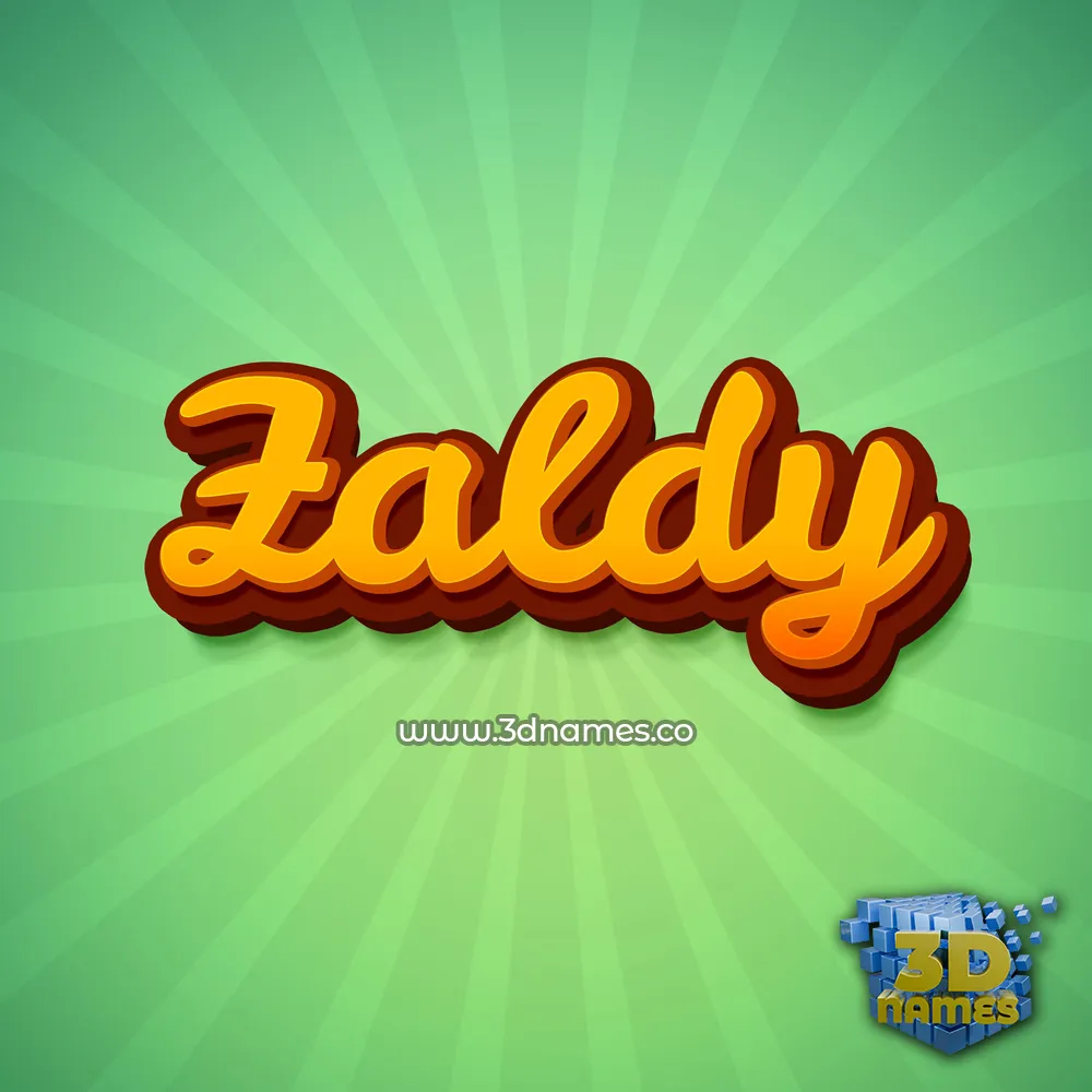 zaldy in Green Rays style - 3D name wallpaper