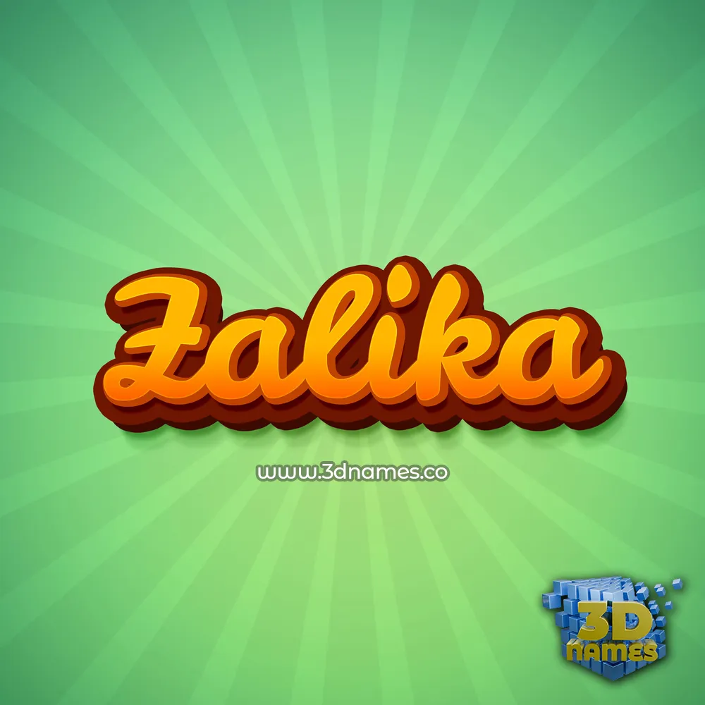 zalika in Green Rays style - 3D name wallpaper