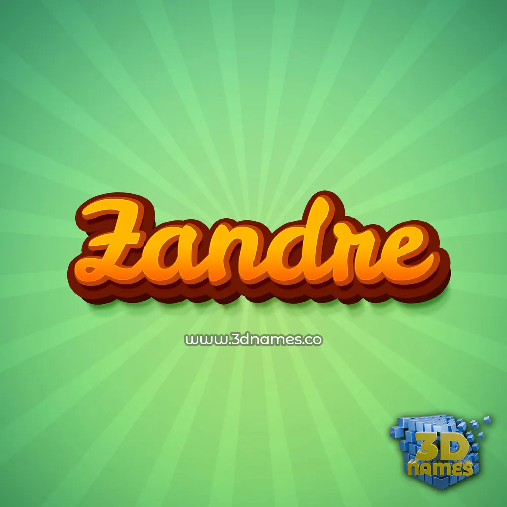 zandre in Green Rays style - 3D name wallpaper