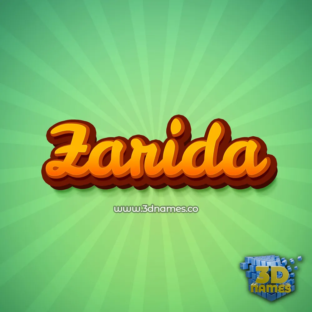 zarida in Green Rays style - 3D name wallpaper