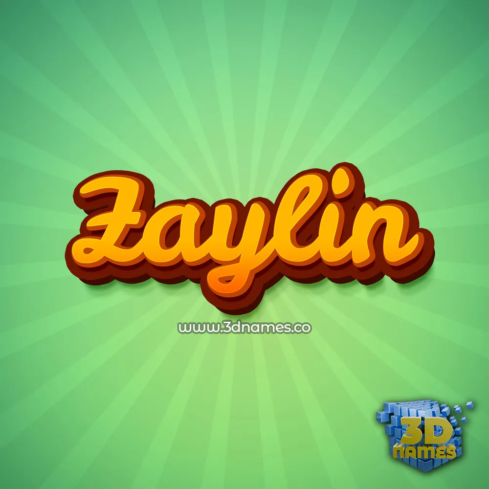 zaylin in Green Rays style - 3D name wallpaper