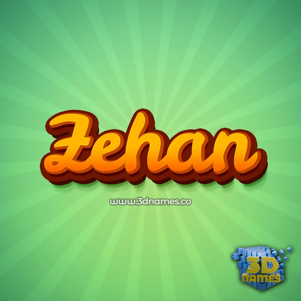 zehan in Green Rays style - 3D name wallpaper