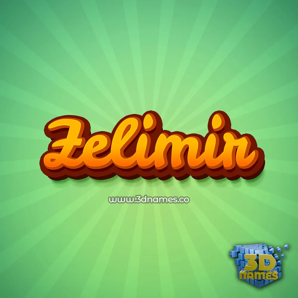 zelimir in Green Rays style - 3D name wallpaper
