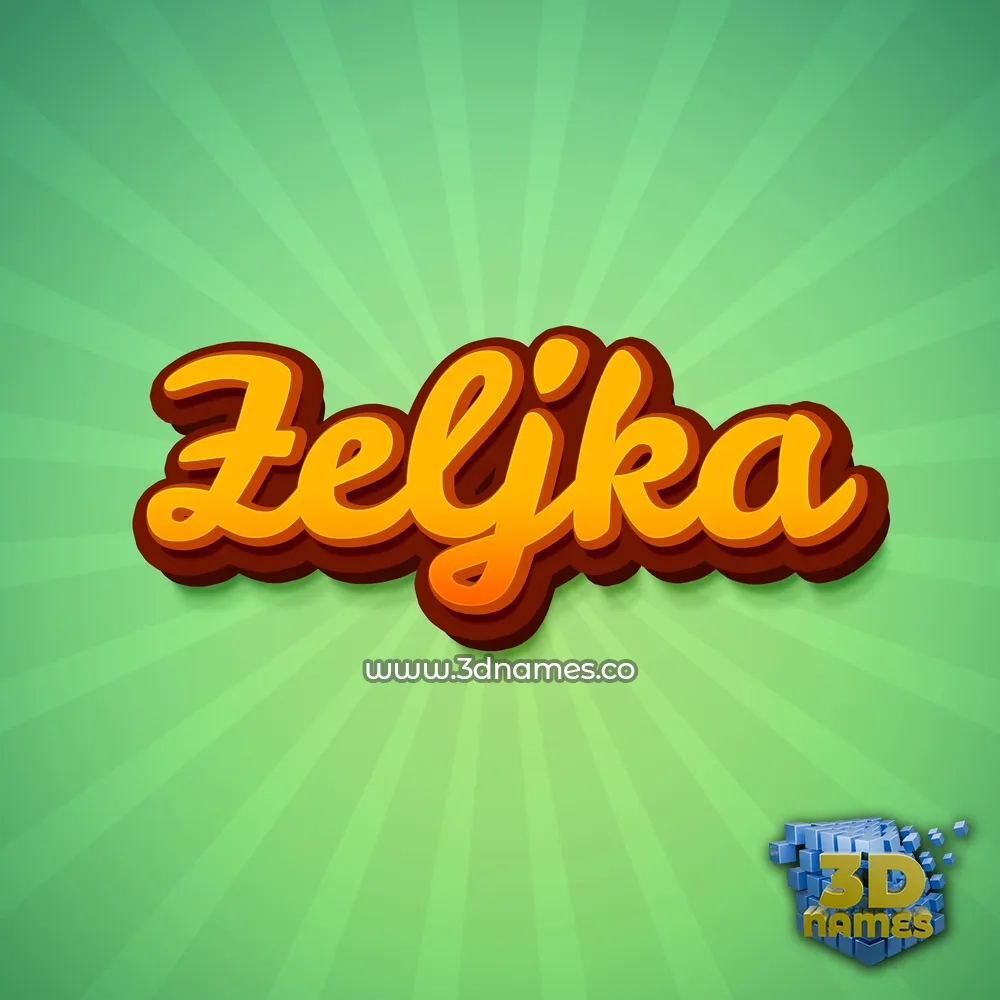 zeljka in Green Rays style - 3D name wallpaper