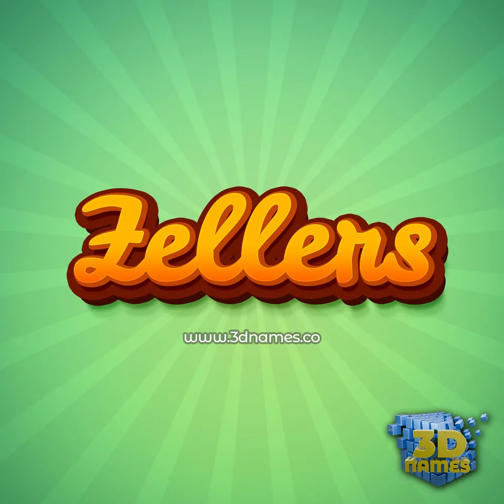 zellers in Green Rays style - 3D name wallpaper