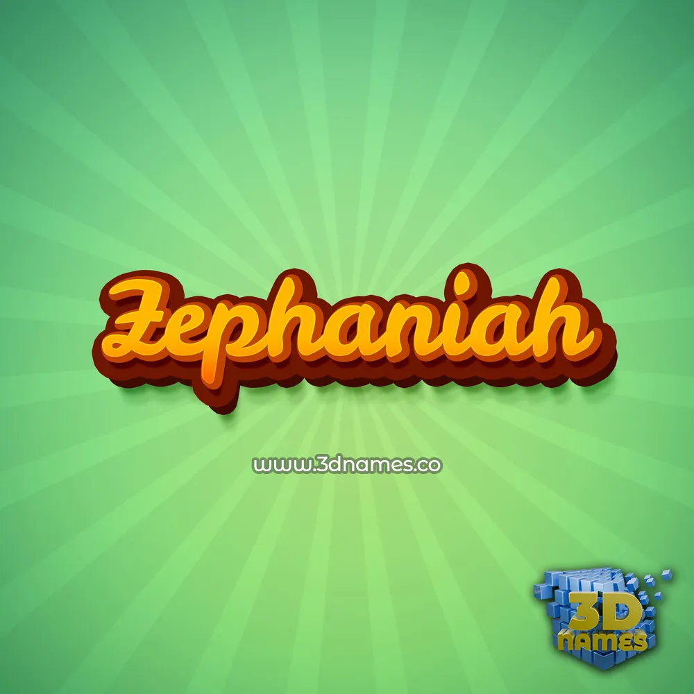 zephaniah in Green Rays style - 3D name wallpaper