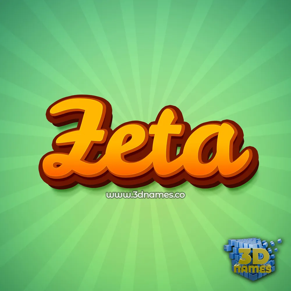 zeta in Green Rays style - 3D name wallpaper