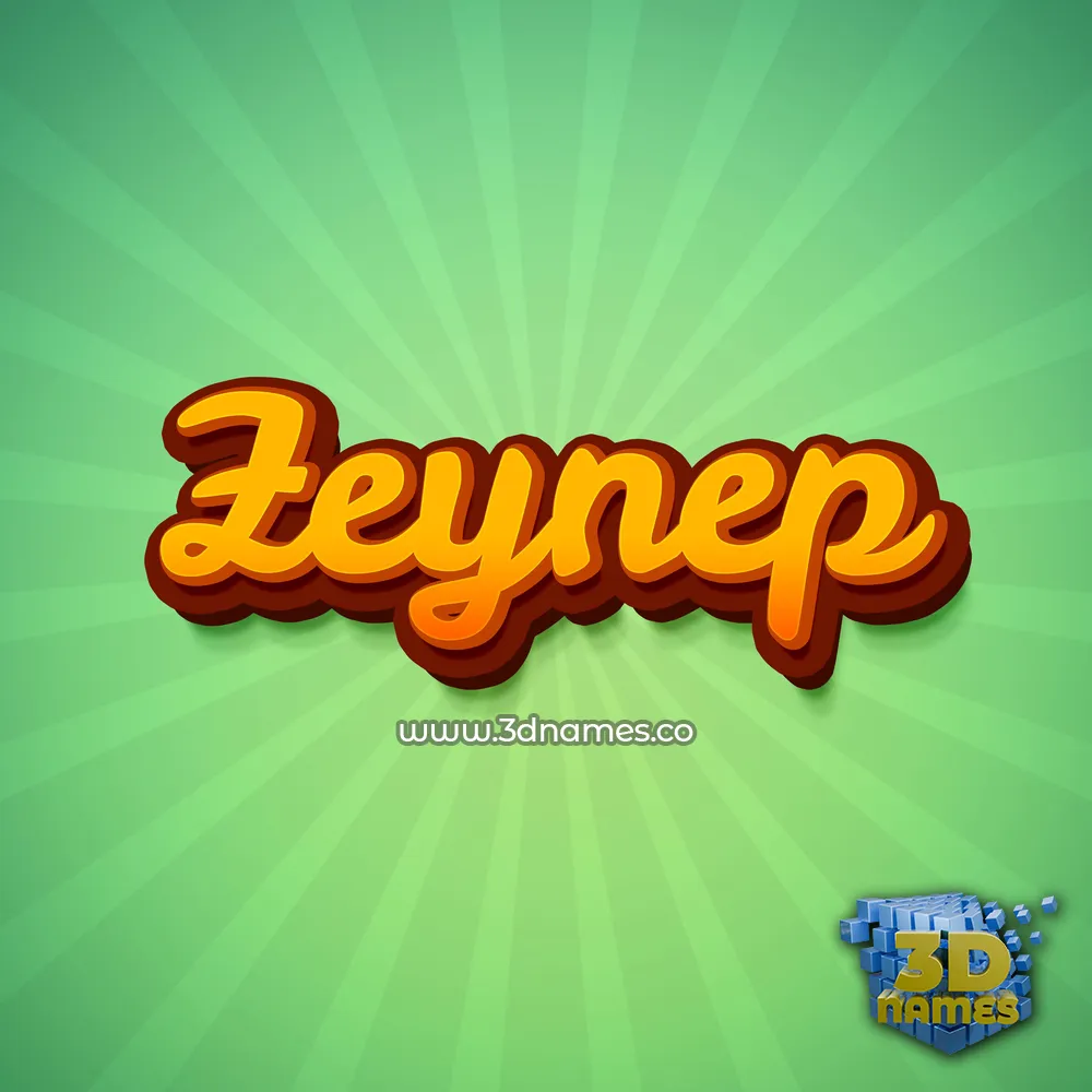 zeynep in Green Rays style - 3D name wallpaper