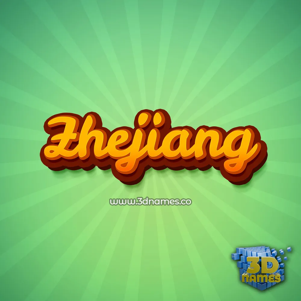 zhejiang in Green Rays style - 3D name wallpaper