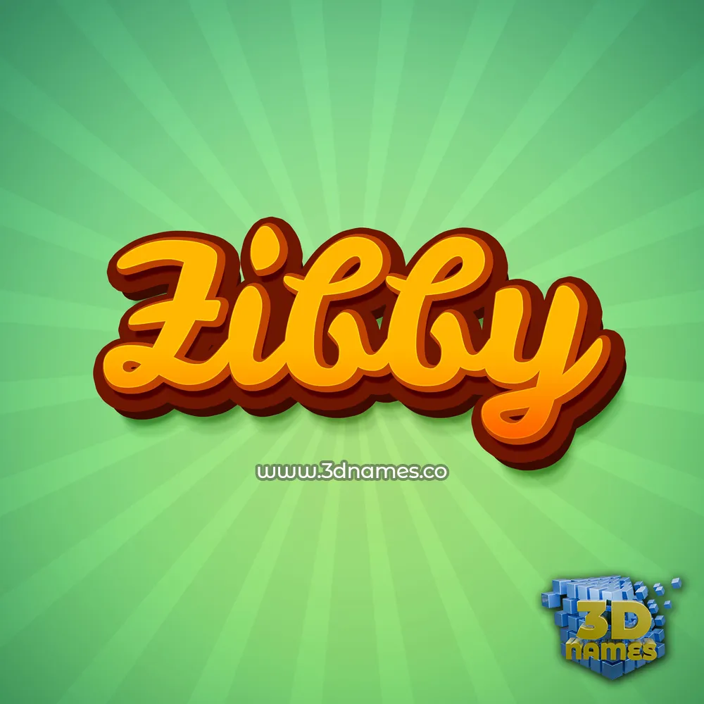zibby in Green Rays style - 3D name wallpaper