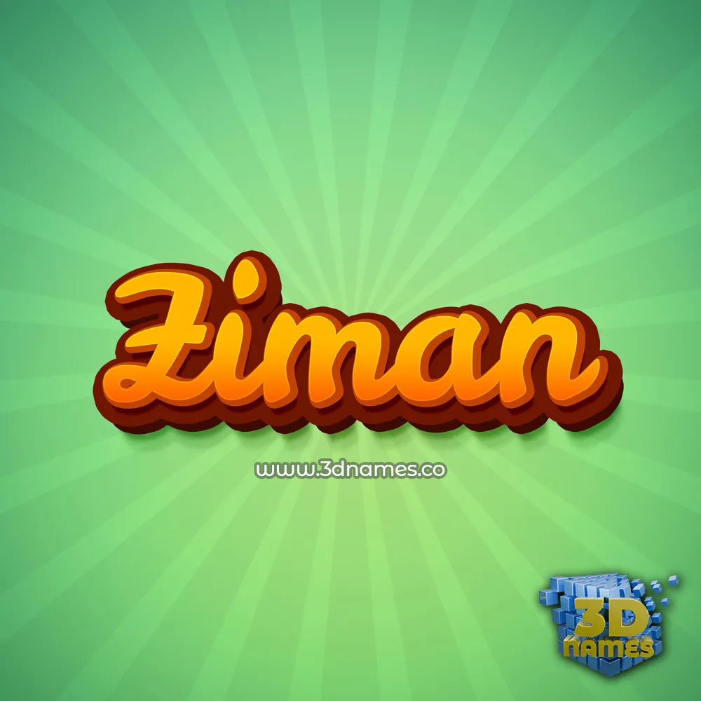 ziman in Green Rays style - 3D name wallpaper