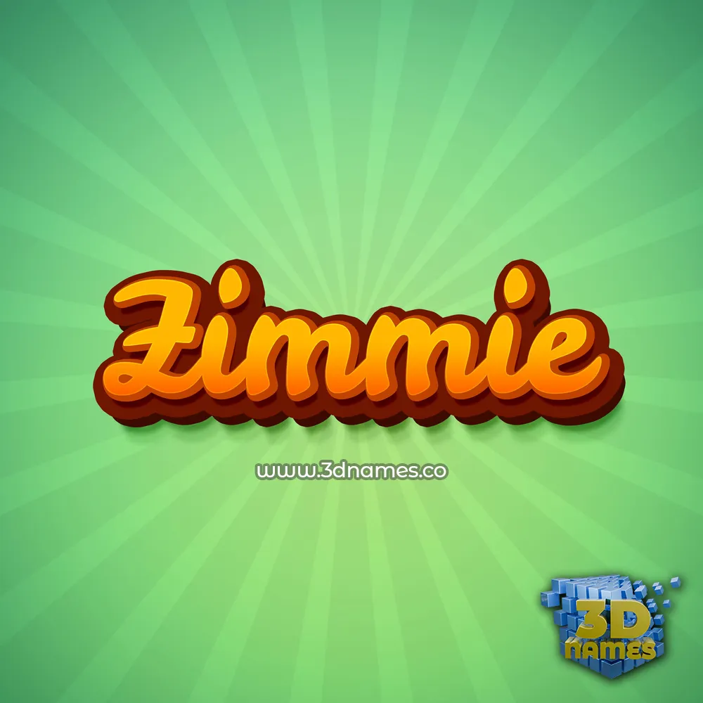 zimmie in Green Rays style - 3D name wallpaper