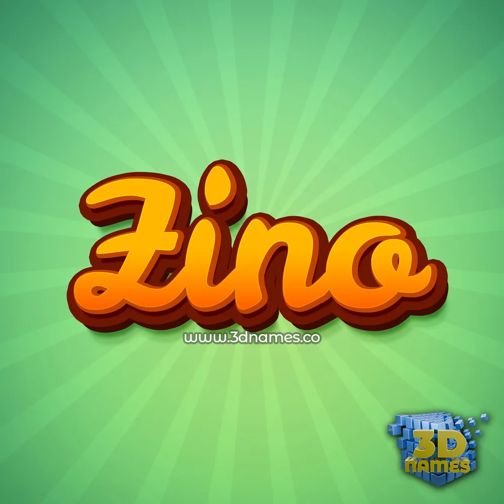 zino in Green Rays style - 3D name wallpaper