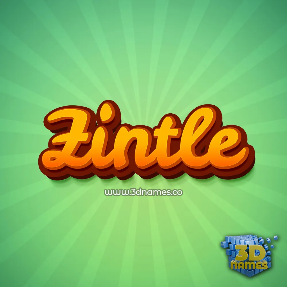 zintle in Green Rays style - 3D name wallpaper