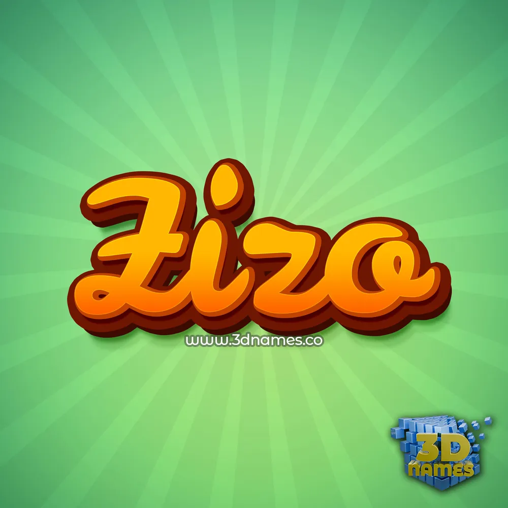 zizo in Green Rays style - 3D name wallpaper