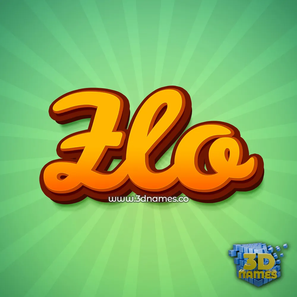zlo in Green Rays style - 3D name wallpaper