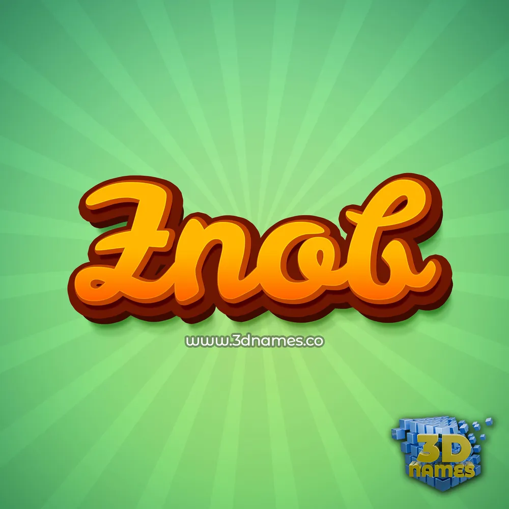 znob in Green Rays style - 3D name wallpaper