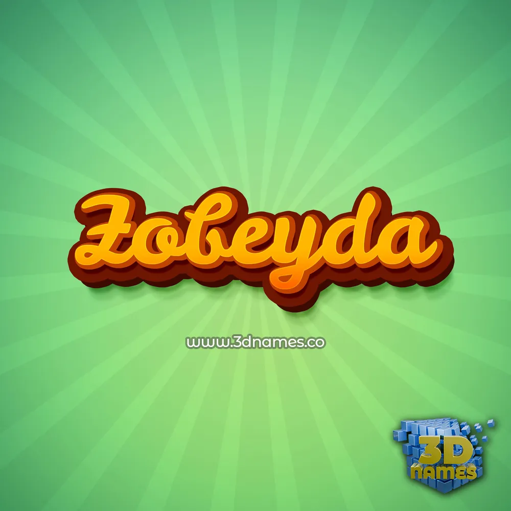 zobeyda in Green Rays style - 3D name wallpaper