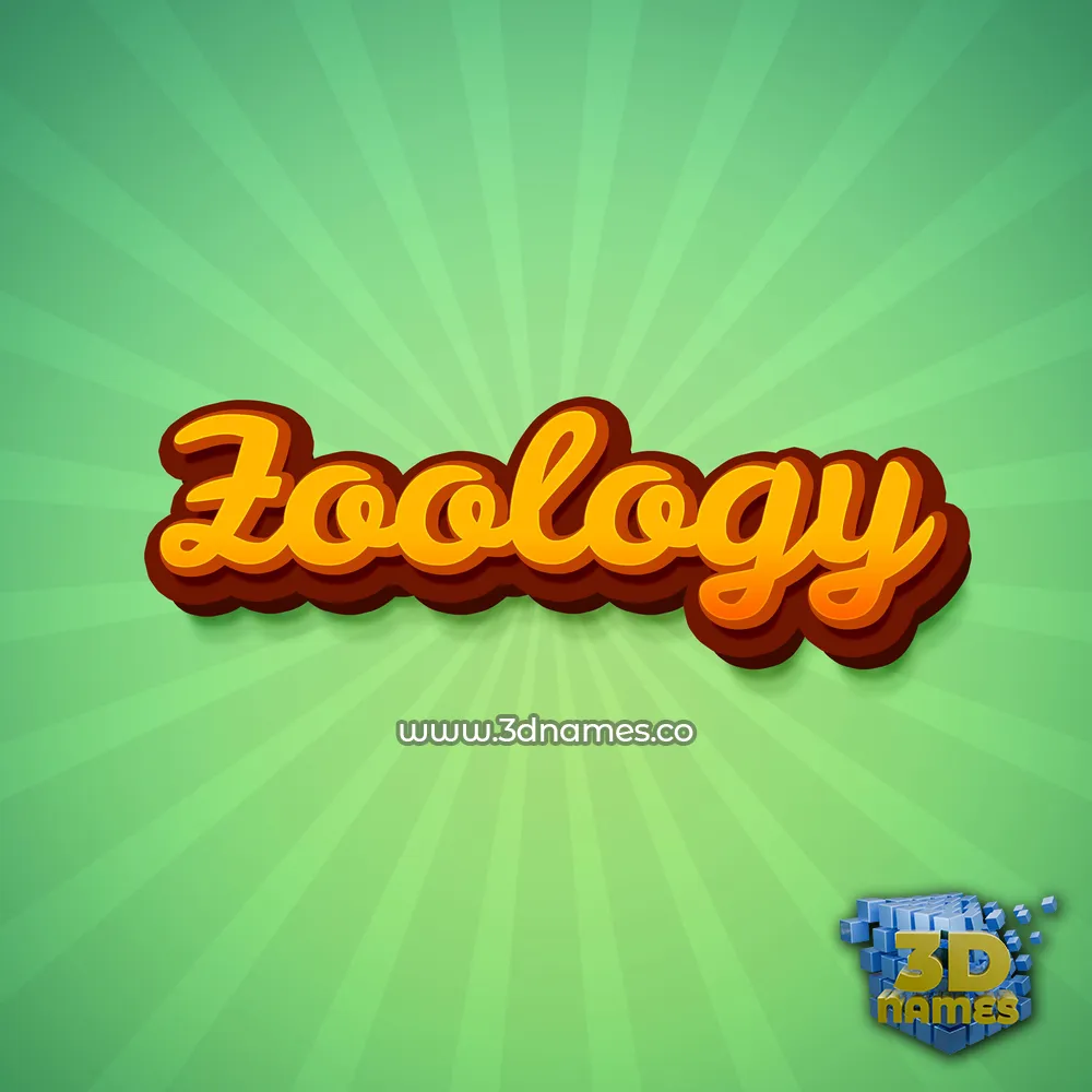 zoology in Green Rays style - 3D name wallpaper