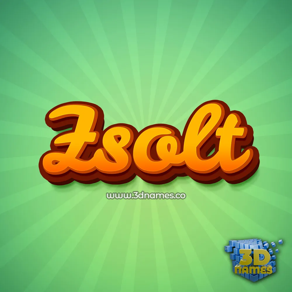 zsolt in Green Rays style - 3D name wallpaper