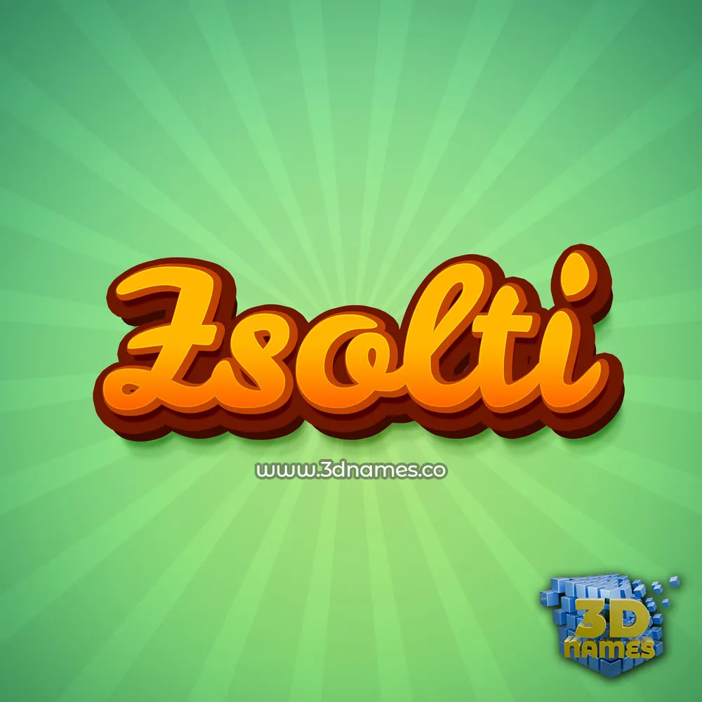 zsolti in Green Rays style - 3D name wallpaper