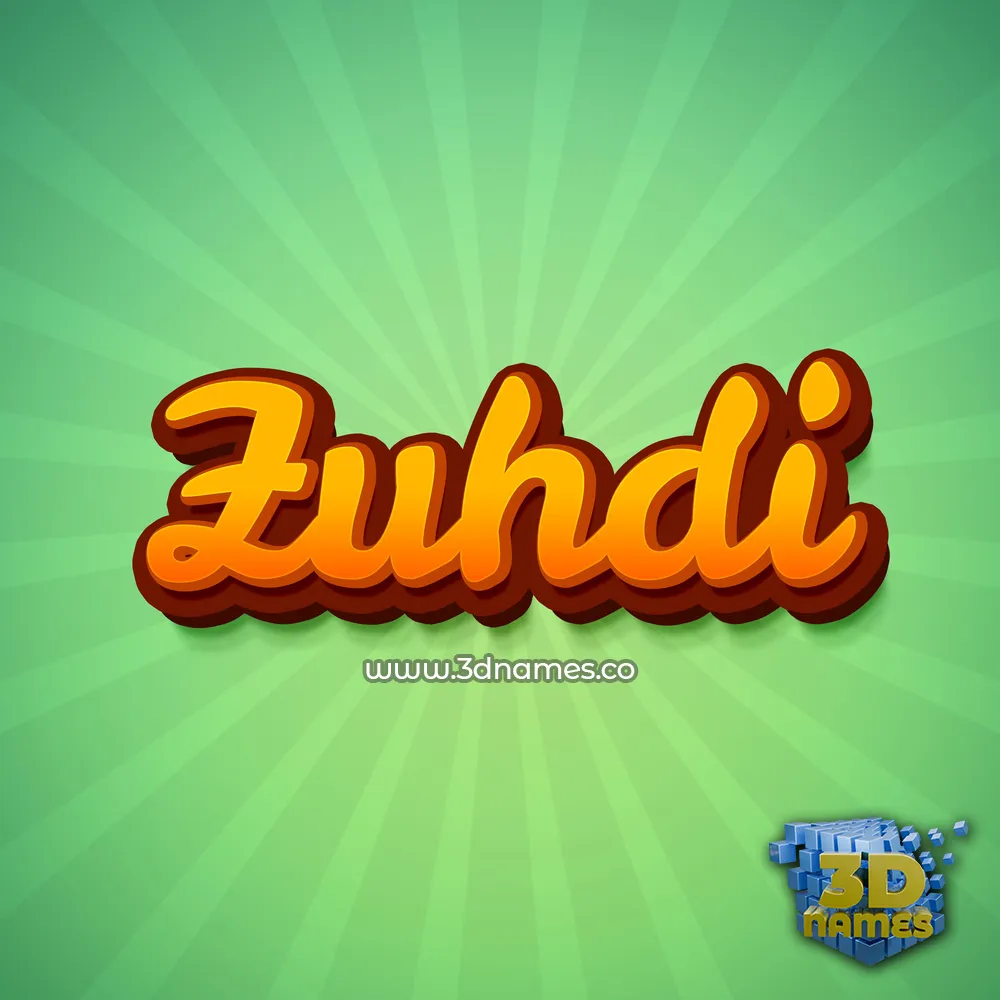 zuhdi in Green Rays style - 3D name wallpaper
