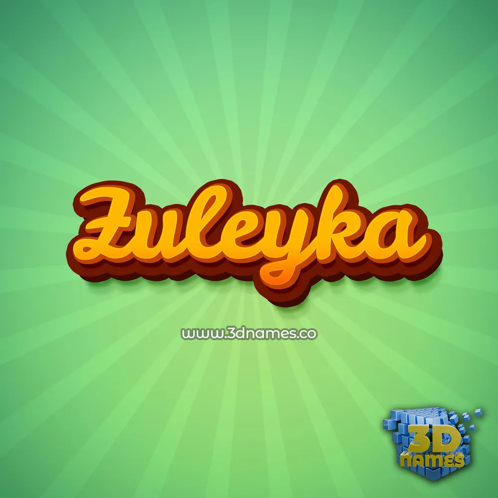 zuleyka in Green Rays style - 3D name wallpaper
