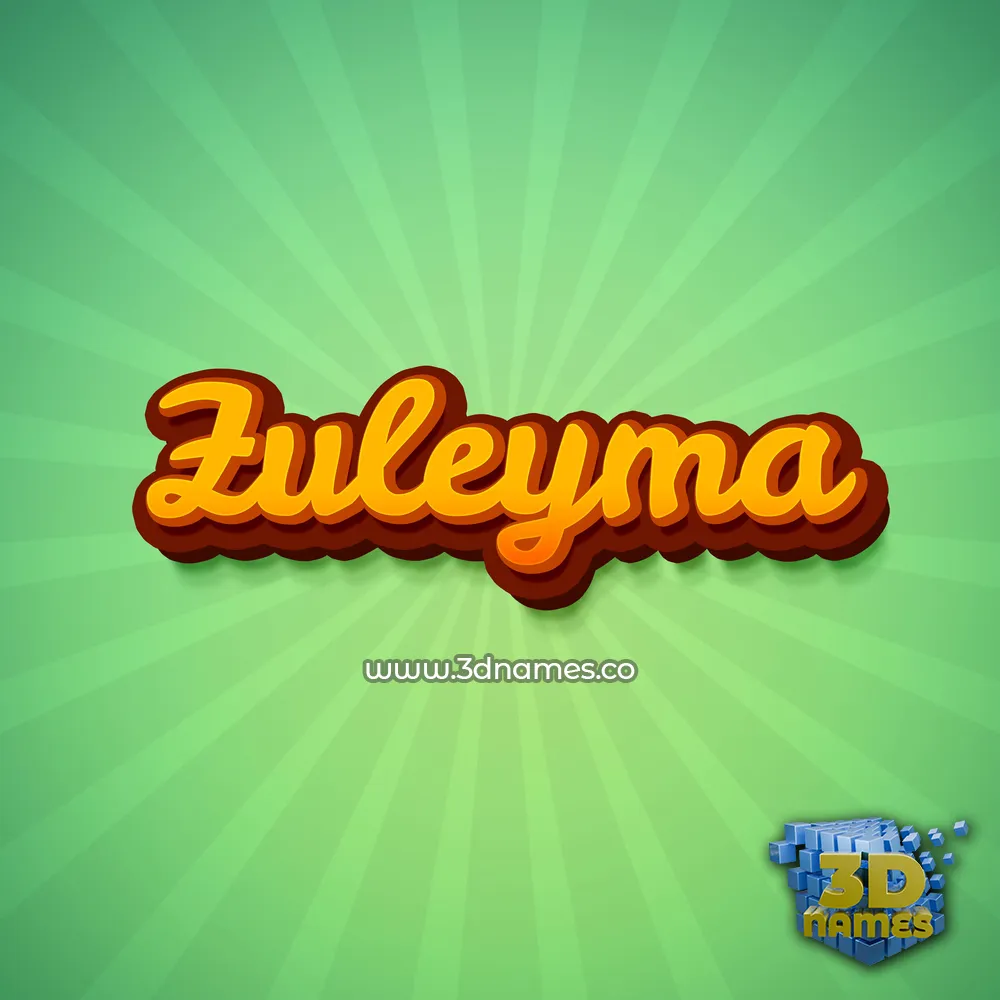 zuleyma in Green Rays style - 3D name wallpaper