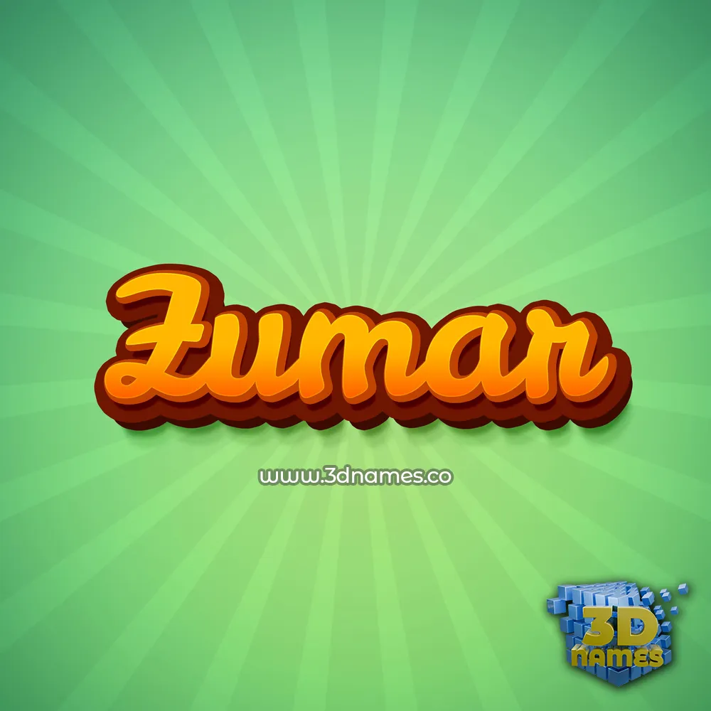 zumar in Green Rays style - 3D name wallpaper