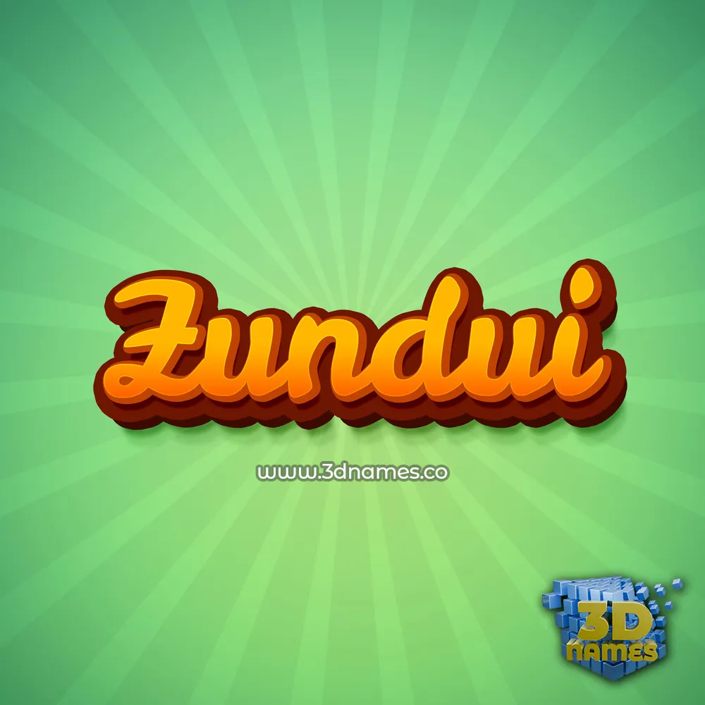 zundui in Green Rays style - 3D name wallpaper