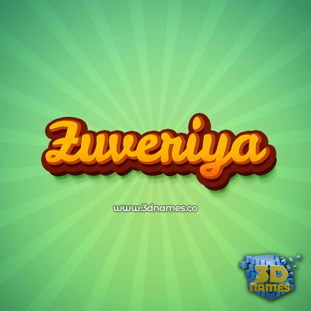 zuveriya in Green Rays style - 3D name wallpaper
