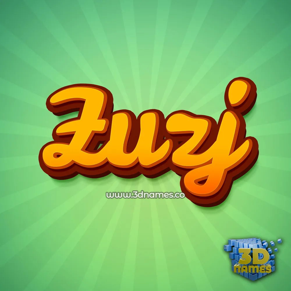 zuzj in Green Rays style - 3D name wallpaper