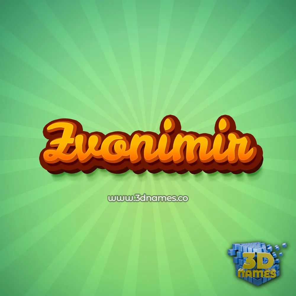 zvonimir in Green Rays style - 3D name wallpaper