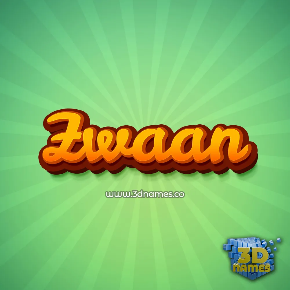 zwaan in Green Rays style - 3D name wallpaper
