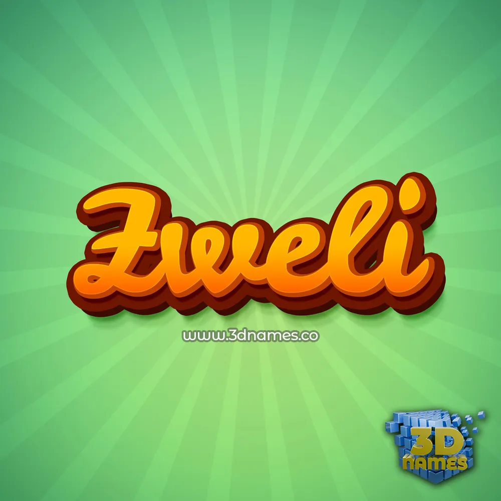 zweli in Green Rays style - 3D name wallpaper
