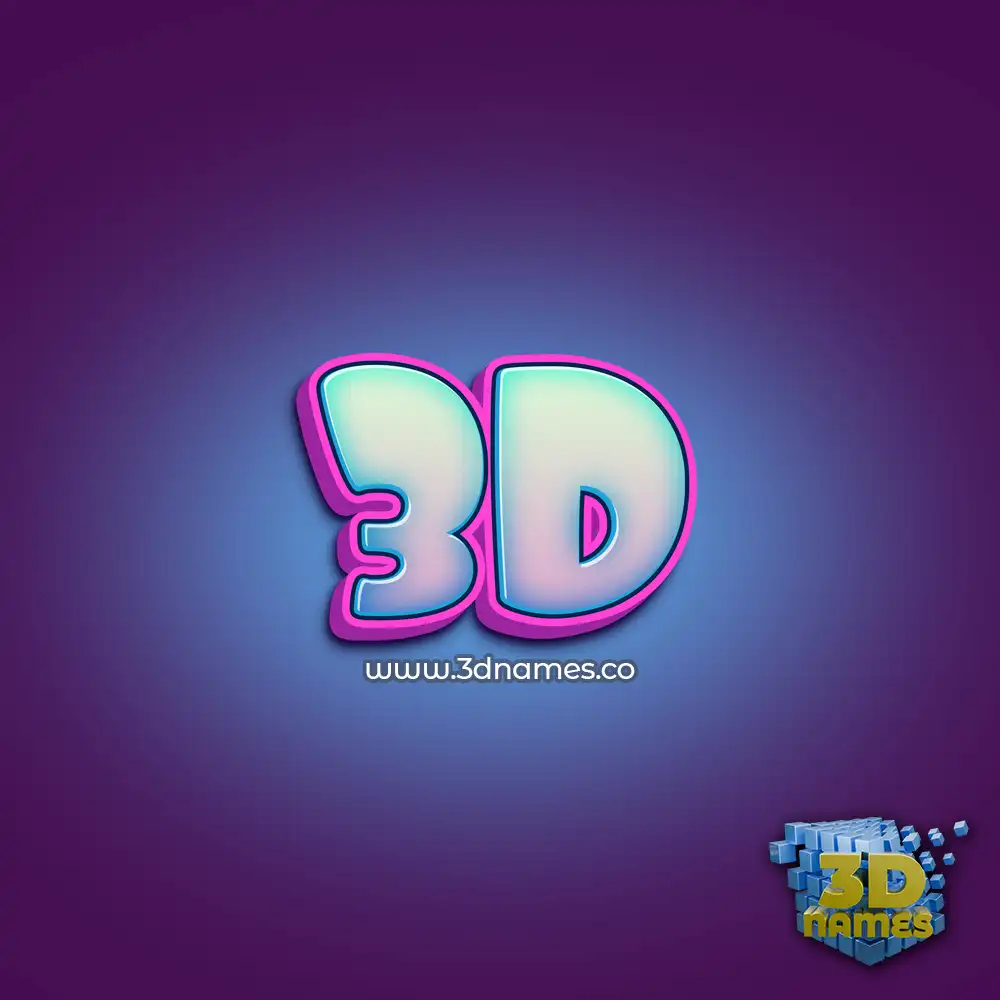 3d in Phat Purple style - 3D name wallpaper