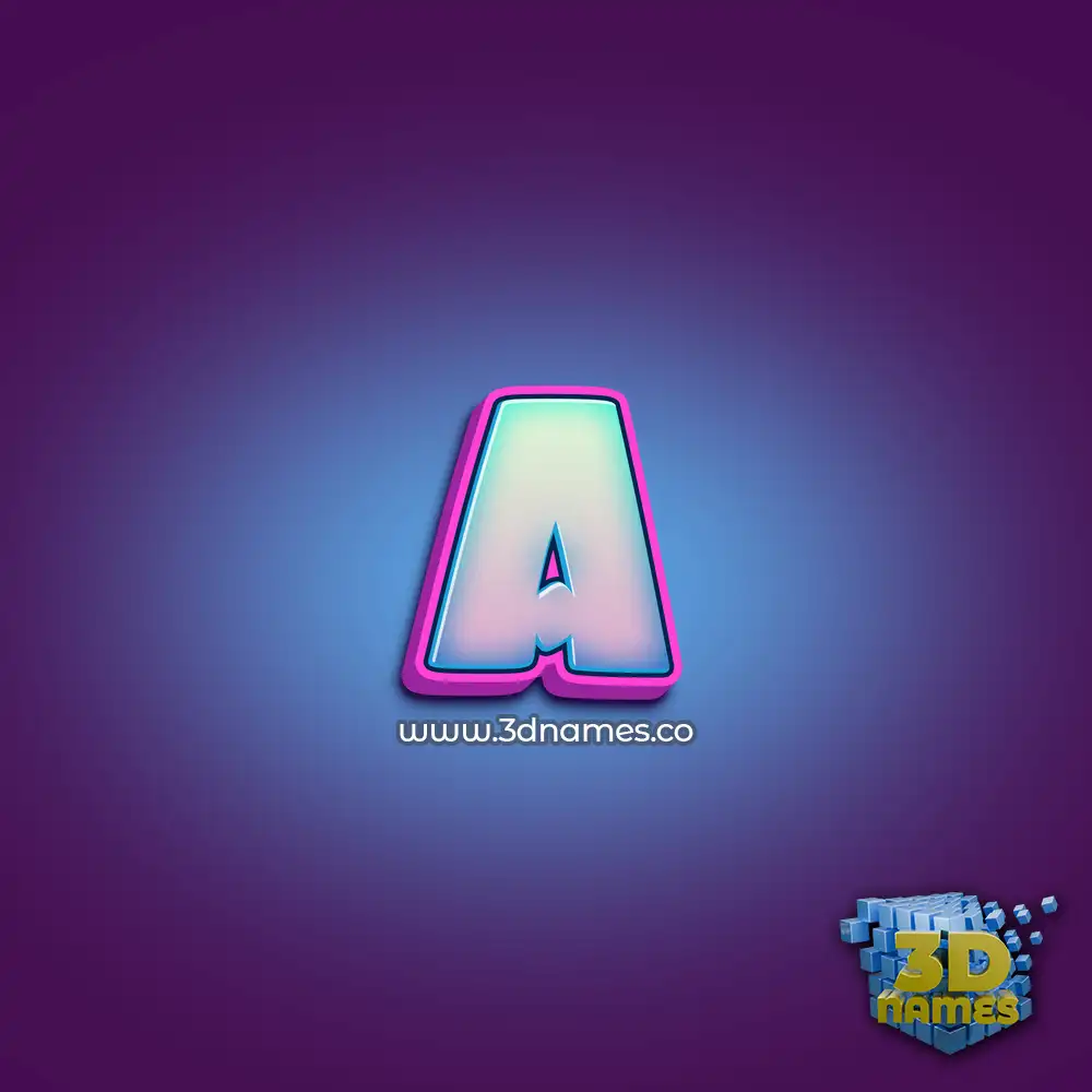 a in Phat Purple style - 3D name wallpaper