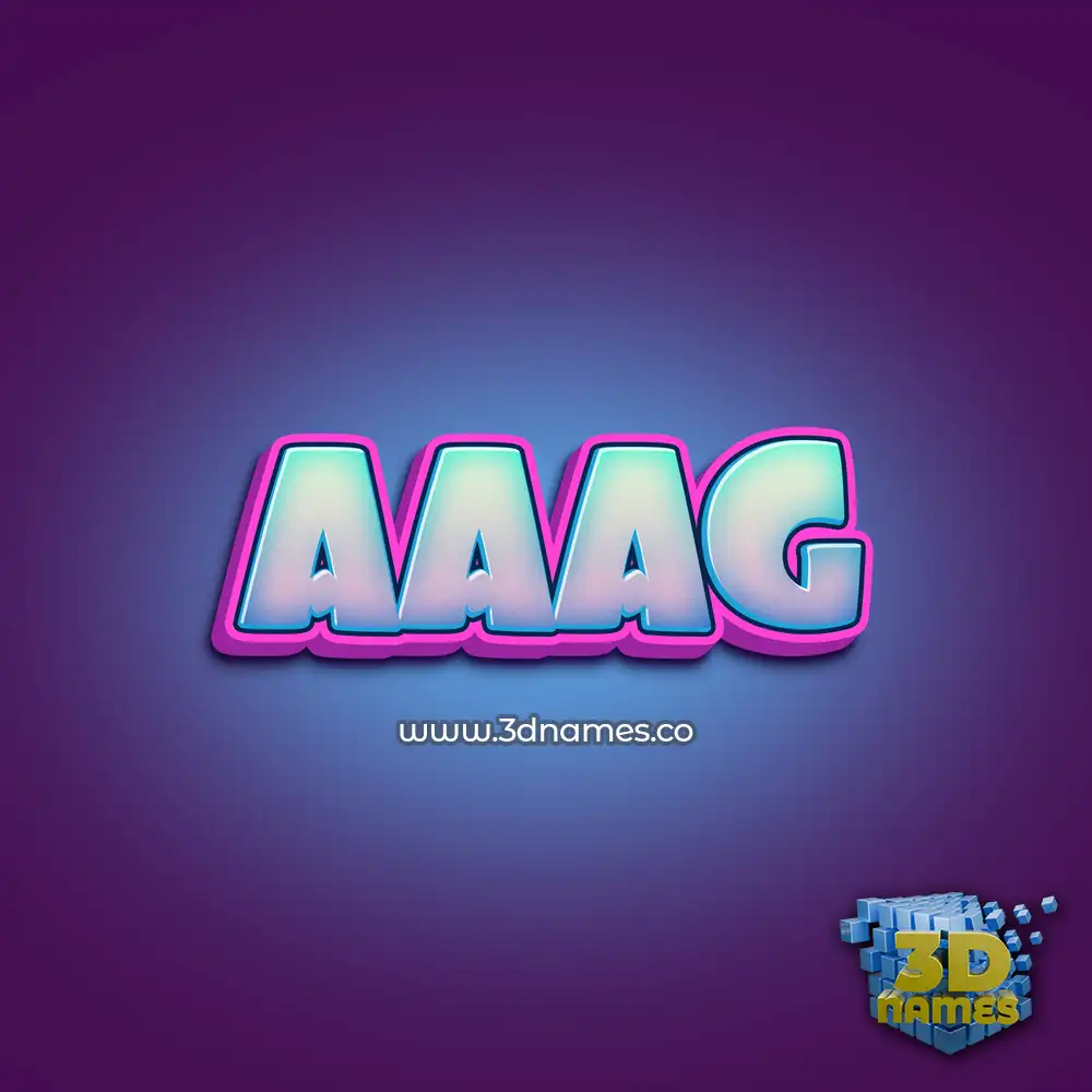 aaag in Phat Purple style - 3D name wallpaper