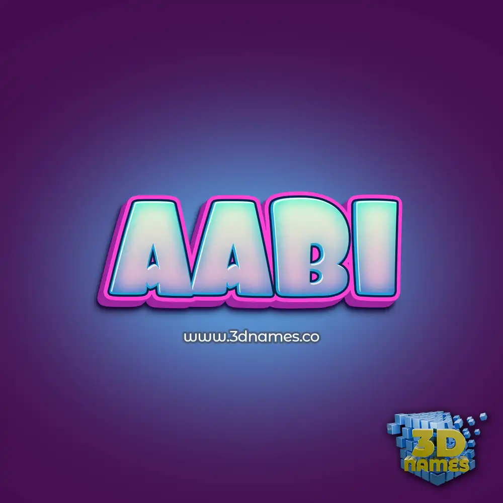 aabi in Phat Purple style - 3D name wallpaper