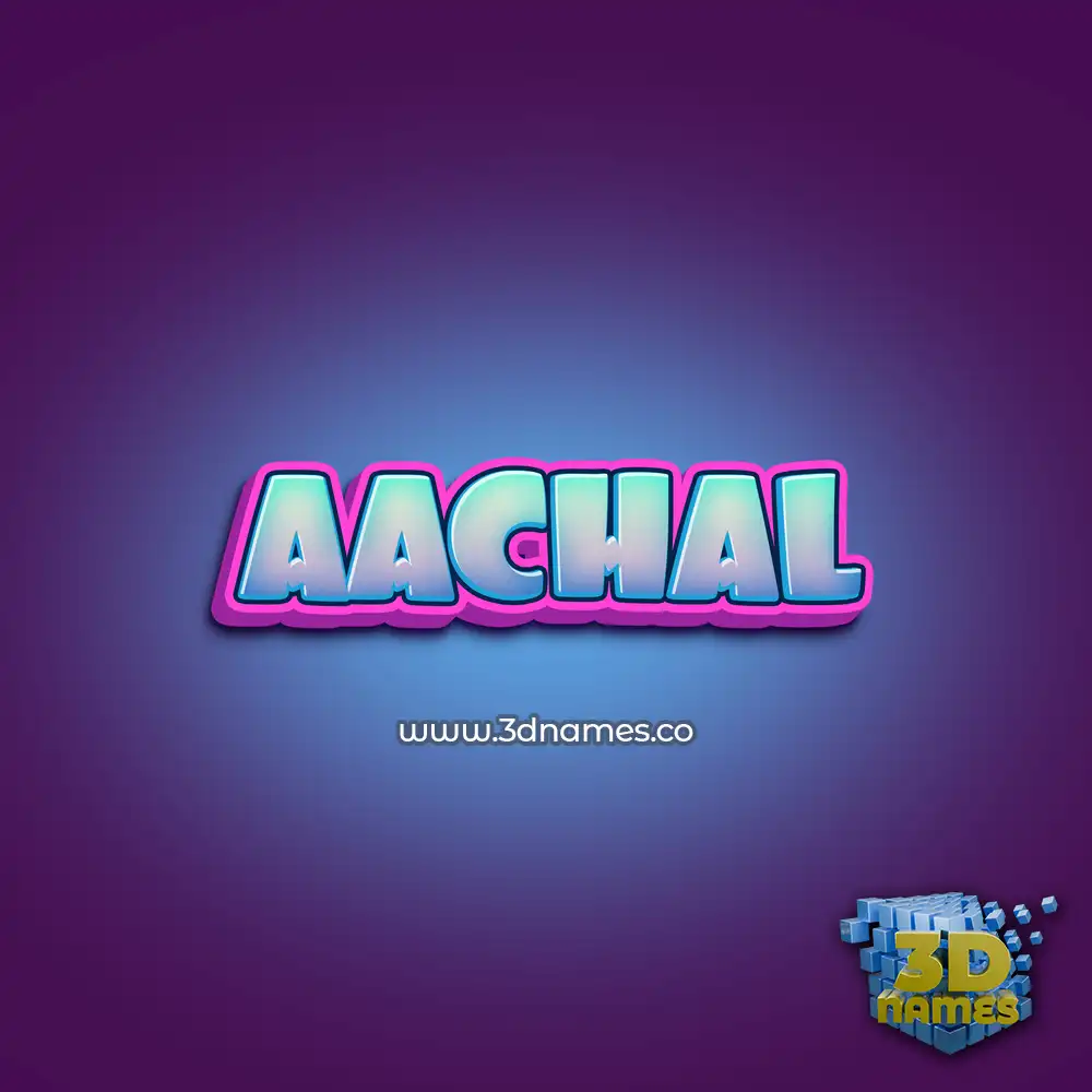 aachal in Phat Purple style - 3D name wallpaper