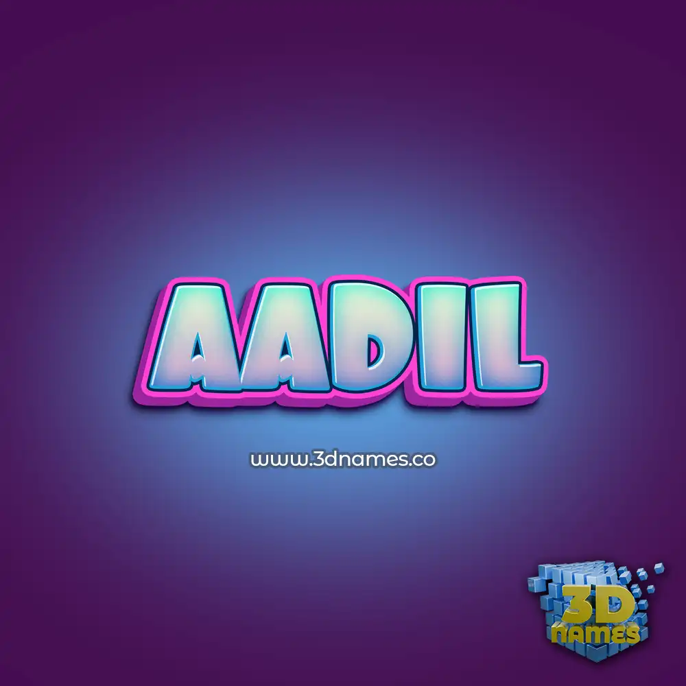 aadil in Phat Purple style - 3D name wallpaper