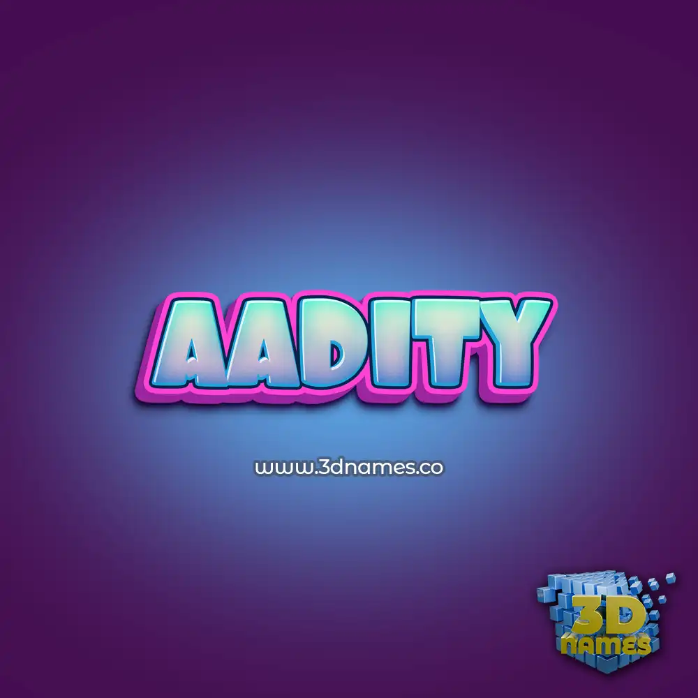 aadity in Phat Purple style - 3D name wallpaper
