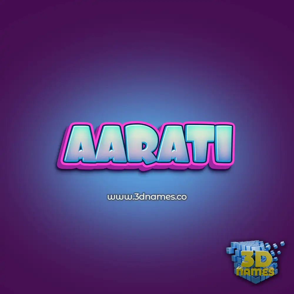 aarati in Phat Purple style - 3D name wallpaper
