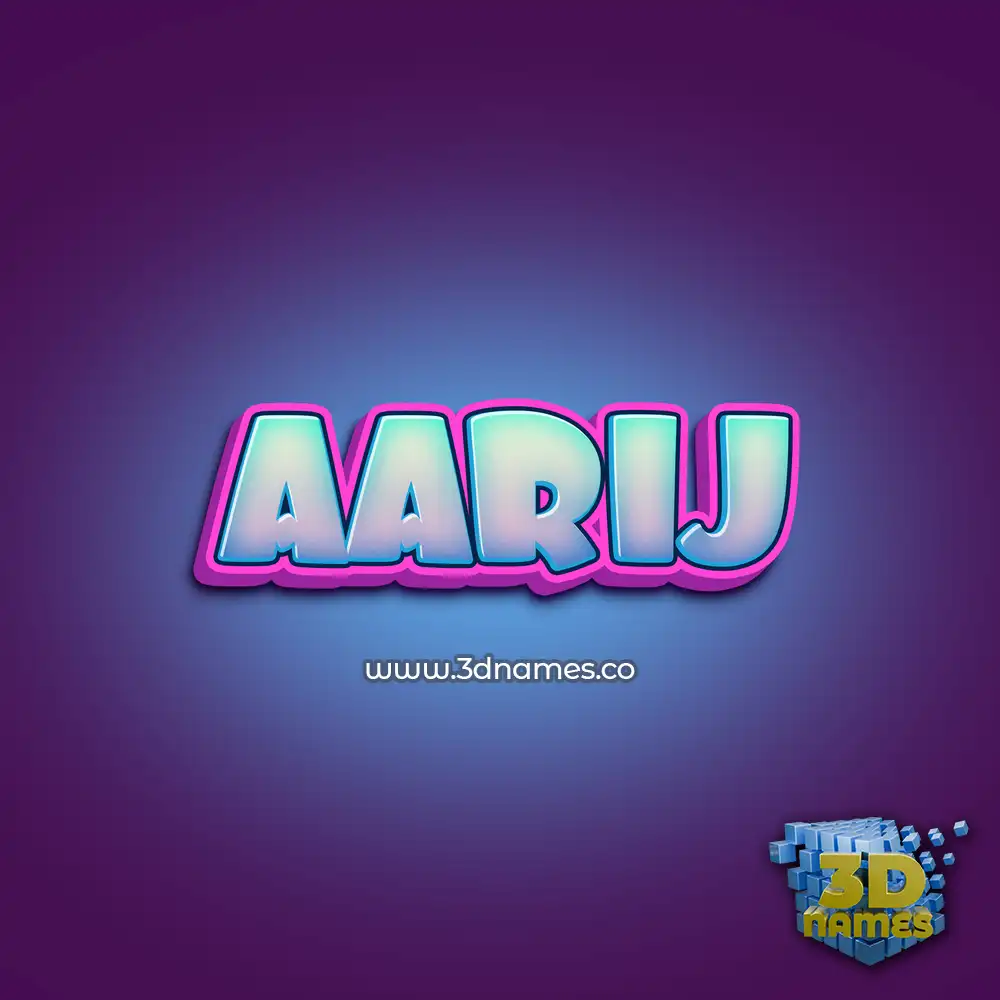 aarij in Phat Purple style - 3D name wallpaper