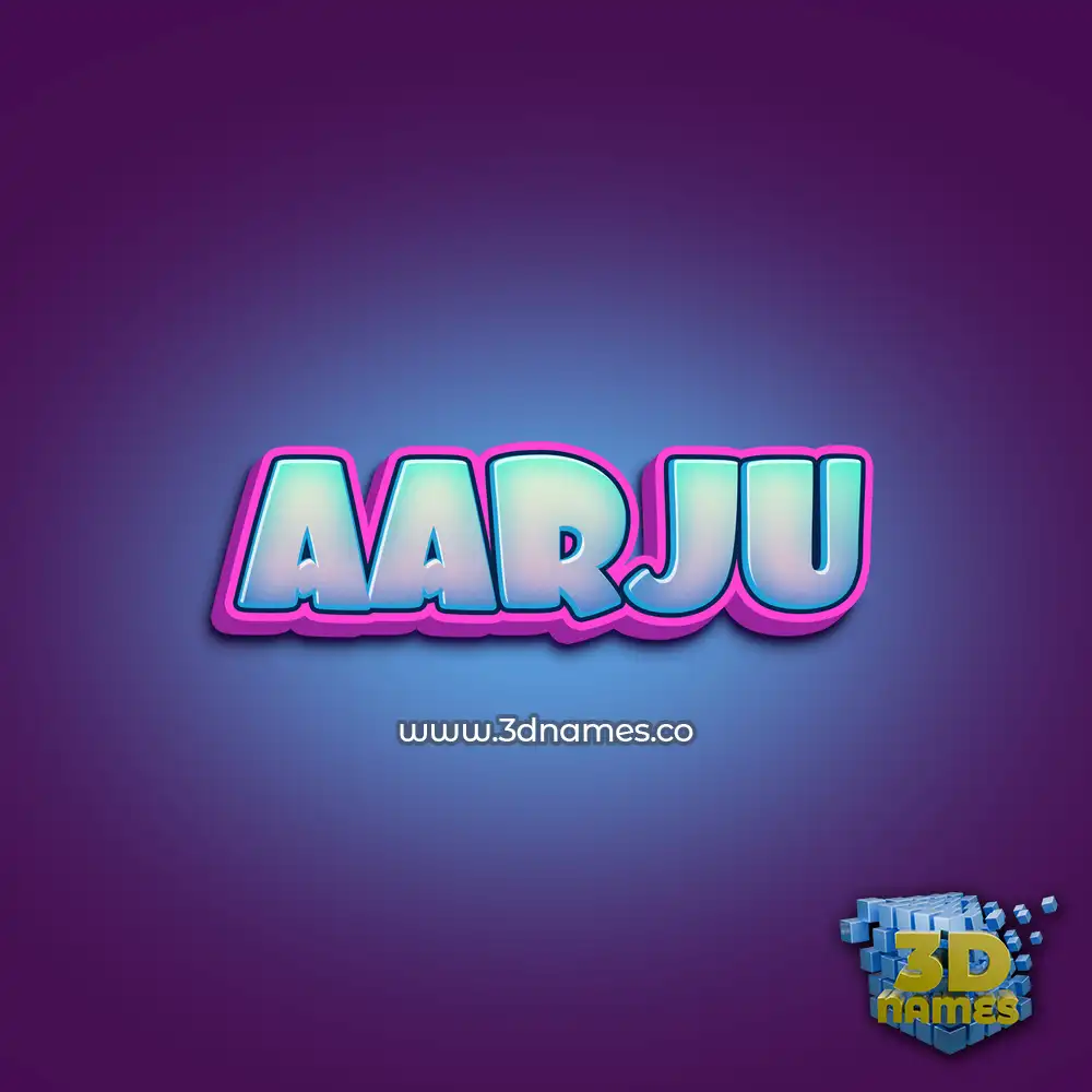 aarju in Phat Purple style - 3D name wallpaper