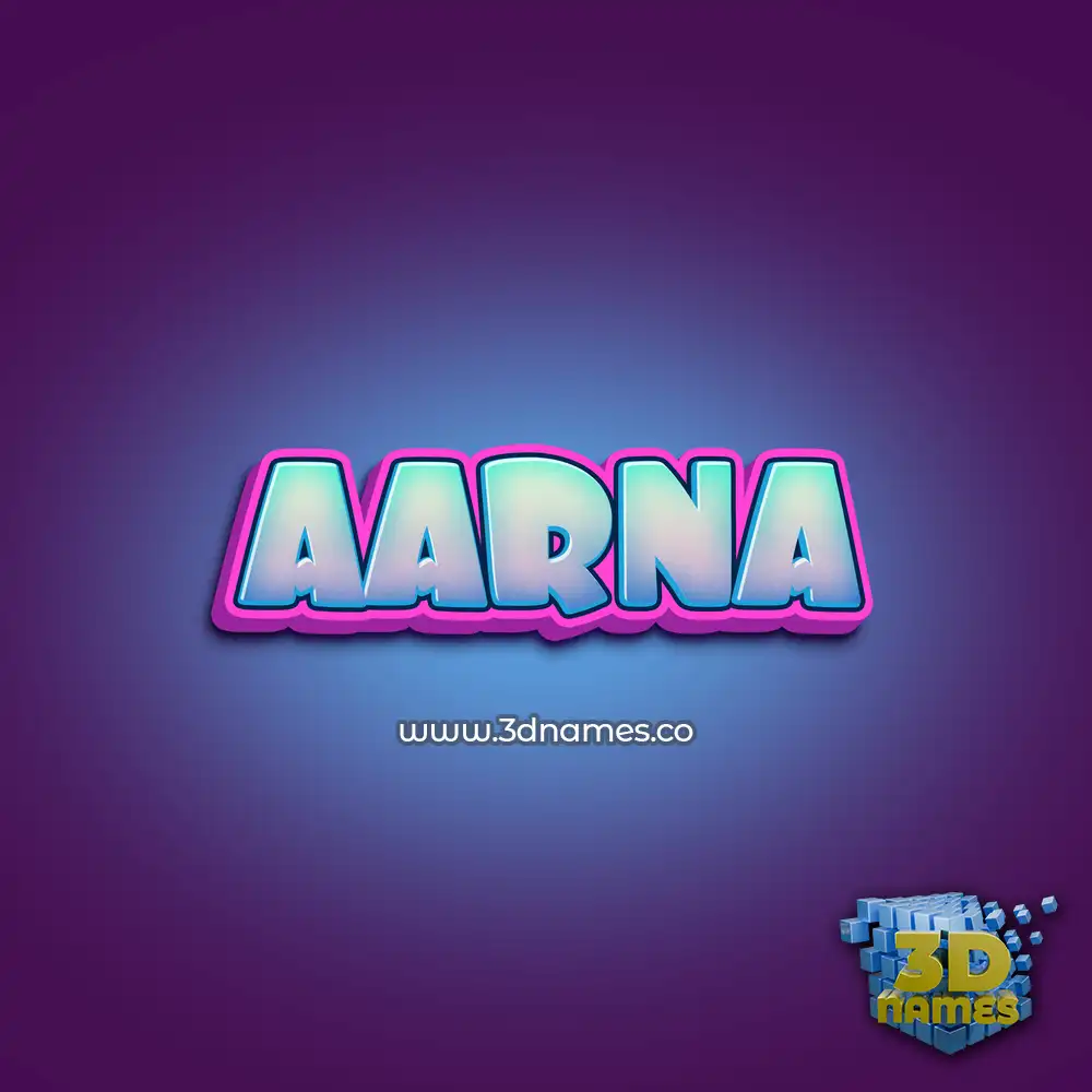 aarna in Phat Purple style - 3D name wallpaper