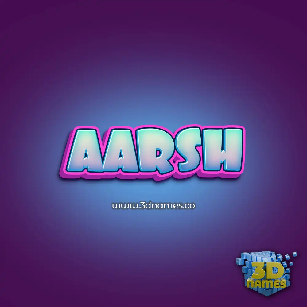 aarsh in Phat Purple style - 3D name wallpaper